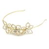 Lotus Flower Tiara ~ Clear Crystal ~ Gold Plated