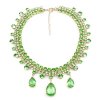 Raindrops Necklace ~ Green Peridot