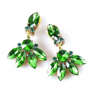 Dione Earrings Clips ~ Green*