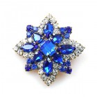 Star Rhinestone Brooch ~ Crystal Blue