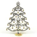 18cm Xmas Tree with Dangling Rondelles ~ Clear Crystal