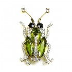Longhorn Beetle Pin ~ Olive