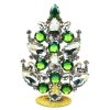 2023 Xmas Standing Tree Tears Rounds 13cm Clear Silver Green*