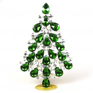 Xmas Teardrops Tree Decoration 20cm ~ Green Clear*