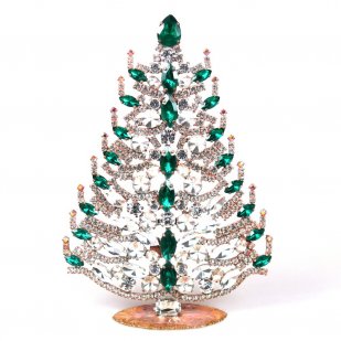 Plentiful Xmas Stand-up Tree 17cm ~ Emerald Clear*
