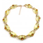 Navette Necklace ~ Yellow Jonquil