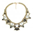 Countess Necklace ~ Clear Crystal with Black