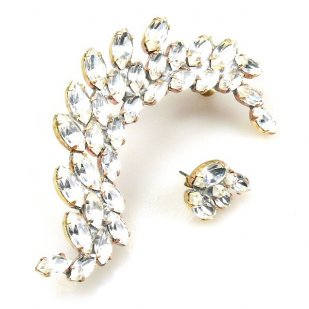 Sophie ~ Asymmetric Earrings ~ Clear Crystal (R)