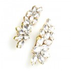 Ximena Earrings Clips ~ Clear Crystal