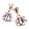 Beaute Earrings Pierced ~ Violet with Clear and Pink*