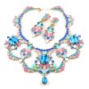 Carnival Necklace with Earrings ~ Multicolor Blue