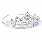 Wedding Way Tiara ~ Clear Crystal ~ Silver Plated