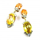 Ovals Earrings Clips ~ Extra Yellow*