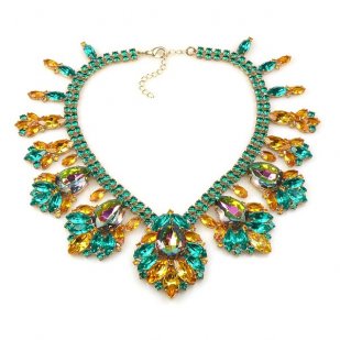 Fancy Essence Necklace ~ Emerald Topaz Vitrail