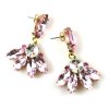 Dione Earrings Pierced ~ Pink with Clear*