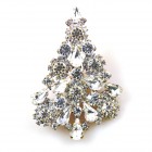Xmas Tree Brooch #07 ~ Clear Crystal*
