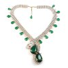 Paradise Lost Necklace ~ Crystal with Emerald