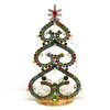 Hearts Standing Xmas Tree with Beads 16cm ~ Multicolor*