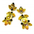 Iris Grande Clips Earrings ~ Extra Yellow with Jongquil*