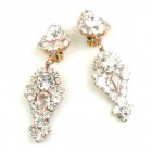 Andromeda Earrings with Clips ~ Clear Crystal