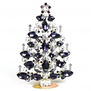 2022 Xmas Tree Decoration 21cm Navettes ~ Purple Clear*