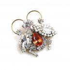 Firefly Pin ~ Clear Crystal with Rose