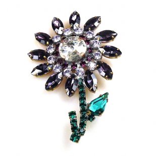 Flower Pin Medium ~ Purple Violet