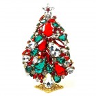 3 Dimensional Large Xmas Tree Decoration ~ Clear Red Emerald