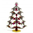 18cm Xmas Tree with Dangling Rondelles ~ Fuchsia Clear*