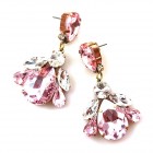 Beaute Earrings Bigger Pierced ~ Pink with Clear*