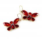 Butterflies Earrings ~ Red*