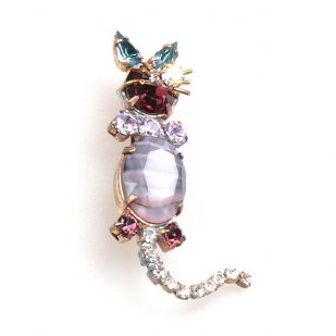 Cat Small Pin ~ Purple Violet