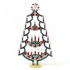 Xmas Tree Stand-up with Candles 20cm ~ Emerald Red