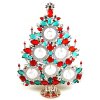 13 Inches Giant Xmas Tree with Glass Baubles ~ Emerald Clear Red