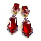 Pearlesque Earrings Clips ~ Raspberry Tones