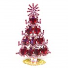Standing Xmas Tree with Ovals 13cm ~ Extra Fuchsia Pink*