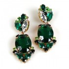 Mythique Earrings for Pierced Ears ~ Emerald