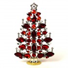 2023 Xmas Tree Decoration 21cm Navettes ~ Red Clear*