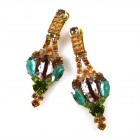 Roxanne Earrings Clips ~ Extra Topaz Multicolor*