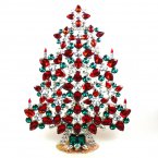 32 cm XXL Xmas Tree Decoration Teardrops ~ Red Emerald Clear*