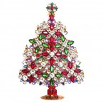37 cm XXL Xmas Tree Table Decoration ~ Green Red Clear*