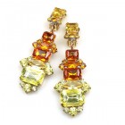 Xanthe Earrings with Clips ~ Yellow Topaz