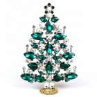 2021 Xmas Tree Decoration 21cm Navettes ~ Emerald Clear