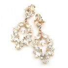 Xena Earrings Pierced ~ Clear Crystal