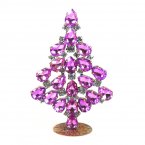Xmas Teardrops Tree Standing Decoration 10cm ~ Fuchsia Clear*