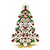2024 Xmas Tree Decoration 20cm Ovals ~ Clear Red Green*