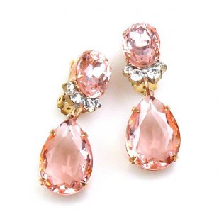Effervescence Earrings with Clips ~ Pink