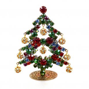 Decoration Xmas Tree with Dangling Rondelles ~ Multicolor 1*