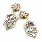 Fatal Earrings Clips-on ~ Clear Crystal*