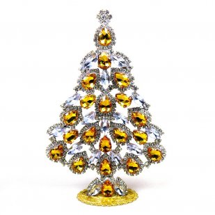 Pears Xmas Tree Rhinestones Decoration 15cm ~ Yellow Violet*